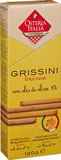 Grissini Torinesi con Olio di Oliva 4%