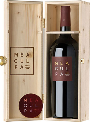 Mea Culpa Vino Rosso - Magnum in Holzkiste -