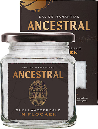 Ancestral Sal de Manantial en Escamas im Glas