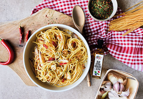 Rührendes Körbchen Aglio, Olio e Peperoncino